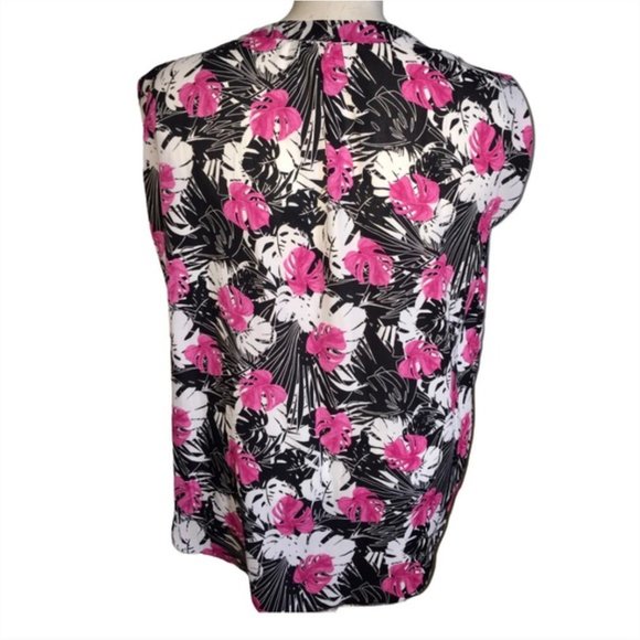 NWOT - Floral Mandy Evans Summer Sleeveless Shirt - Picture 2 of 4